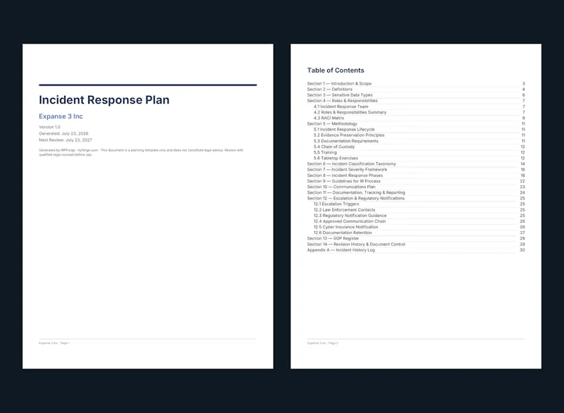 IRPForge screenshot 2
