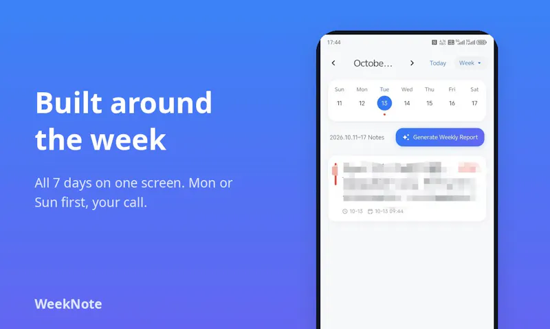WeekNote screenshot 6
