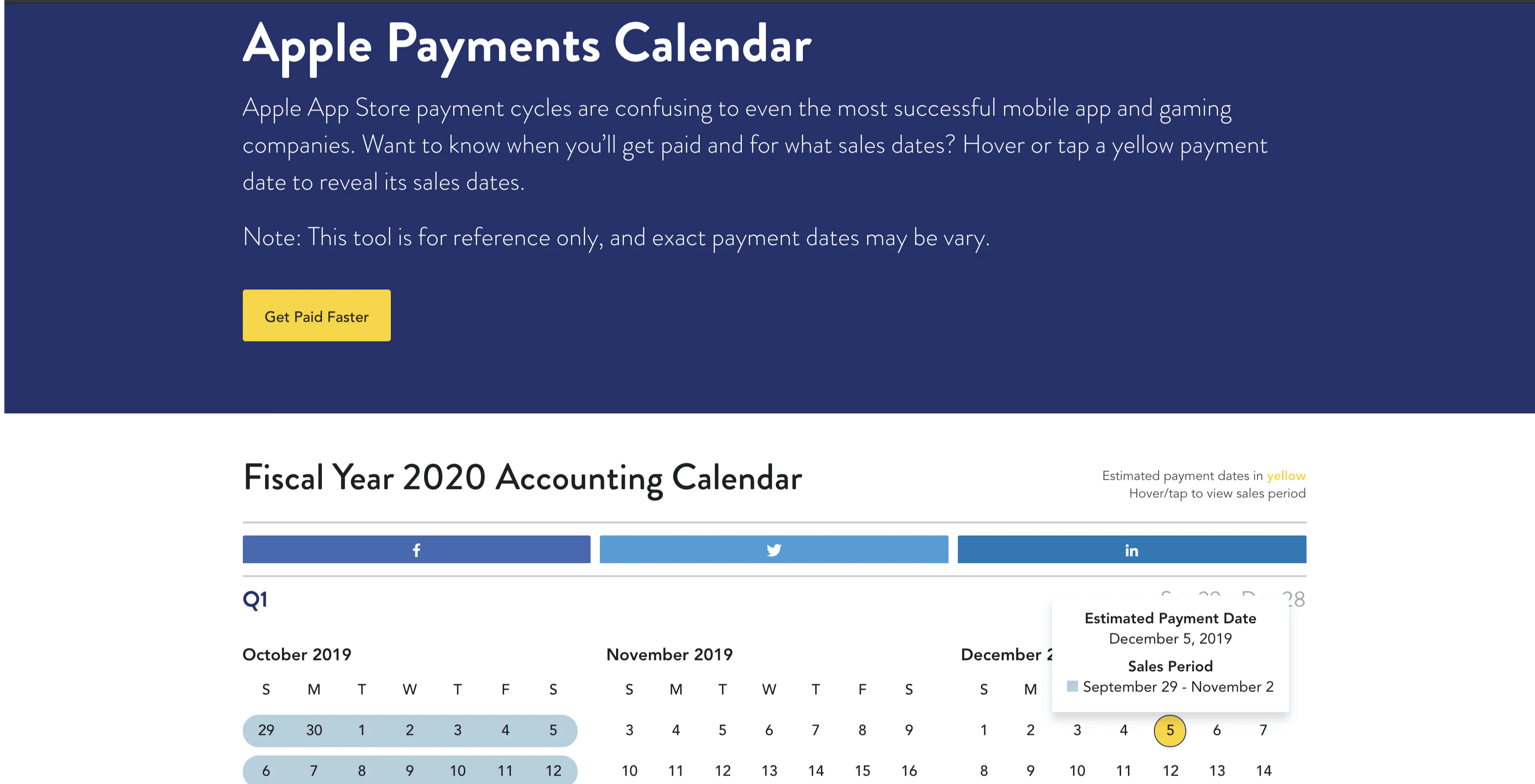 Apple Payments Calendar by Braavo