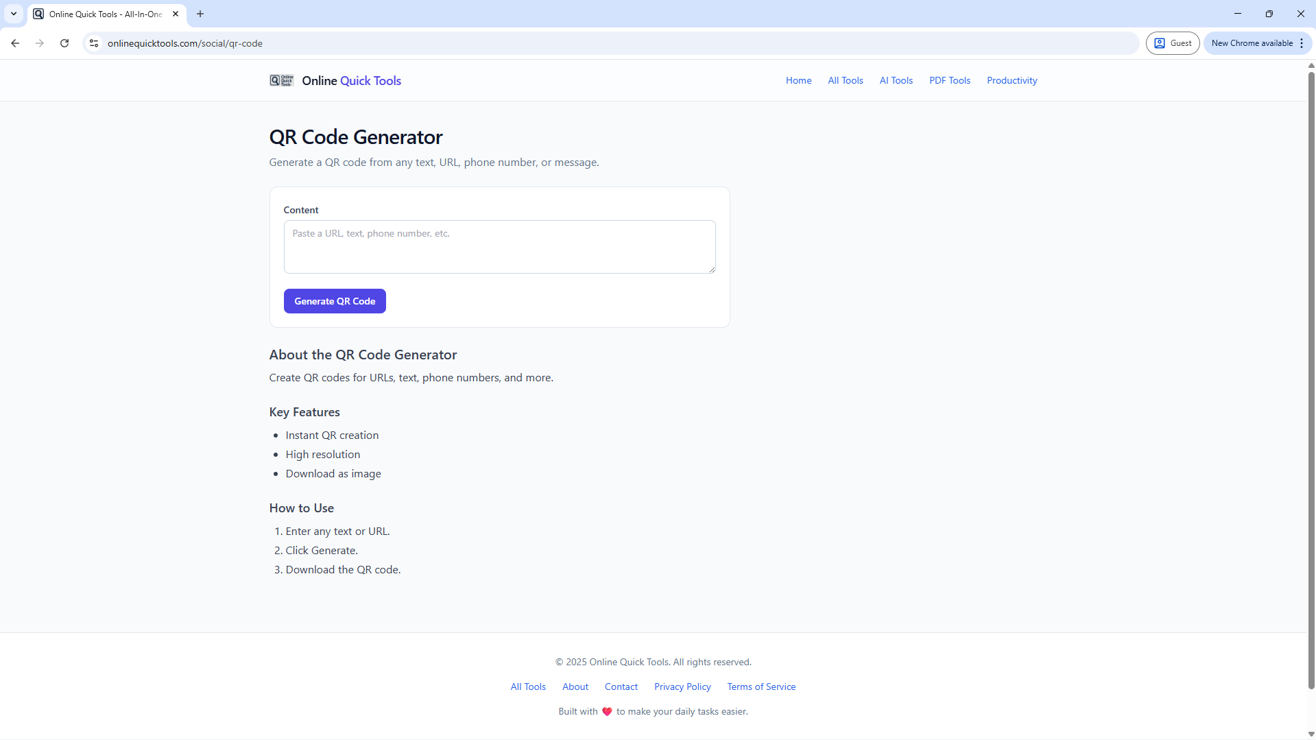OnlineQuickTools - Screenshot 4 showing product features and functionality