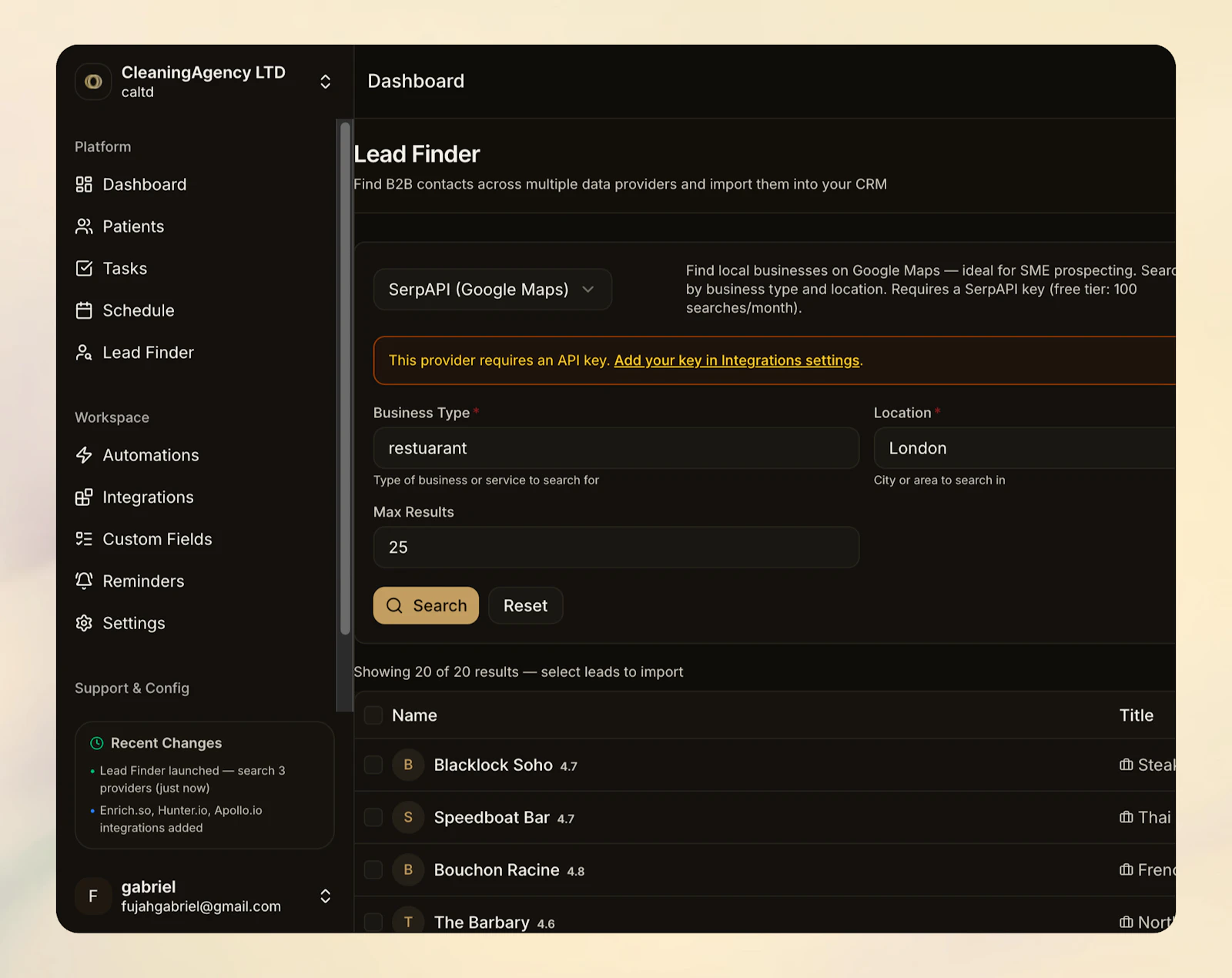ClearOne CRM screenshot 2