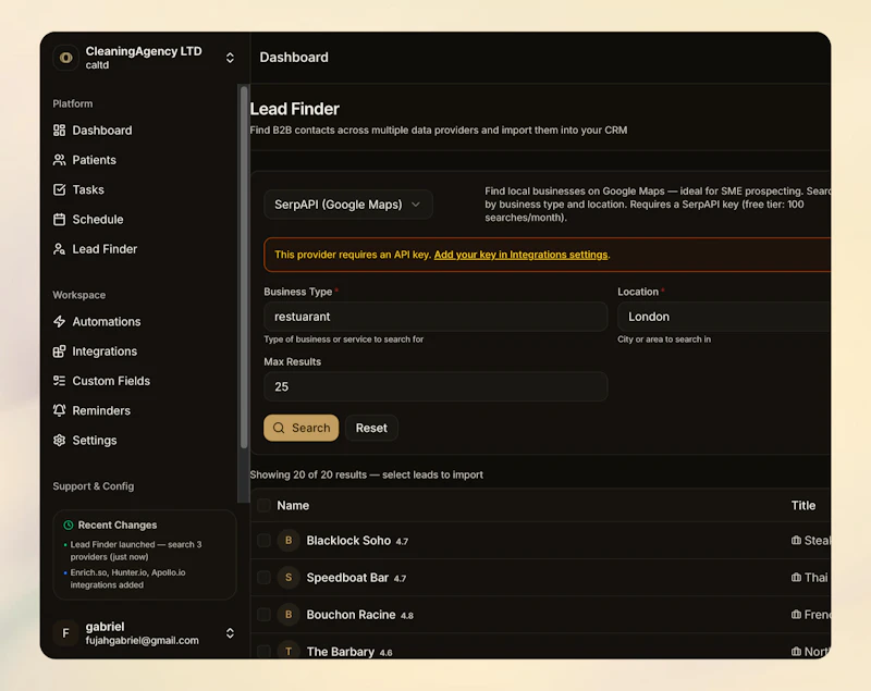 ClearOne CRM screenshot 2