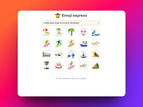Emoji Express 앱 인터페이스의 스크린샷 - 모든 감정, 아이디어 또는 감각적 경험을 위한 넓은 범위의 이모지 컬렉션에 빠져보세요.