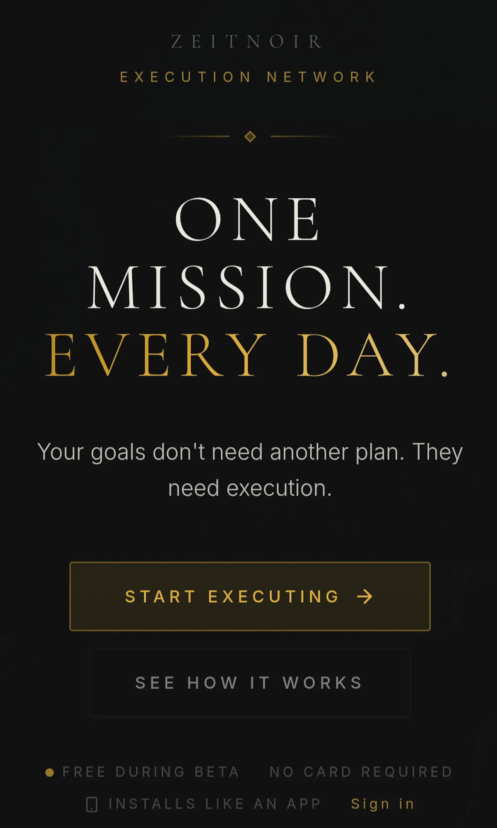 ZEITNOIR Execution Network screenshot 3