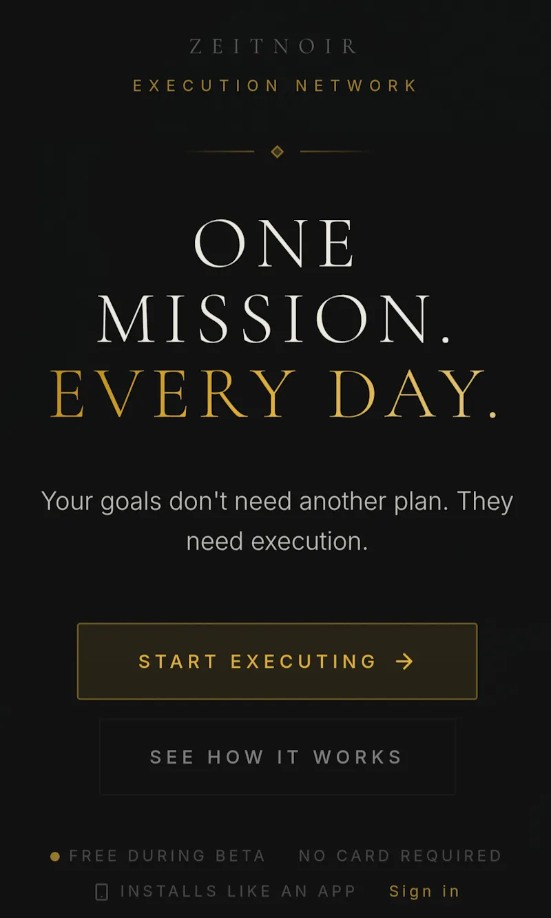 ZEITNOIR Execution Network screenshot 3