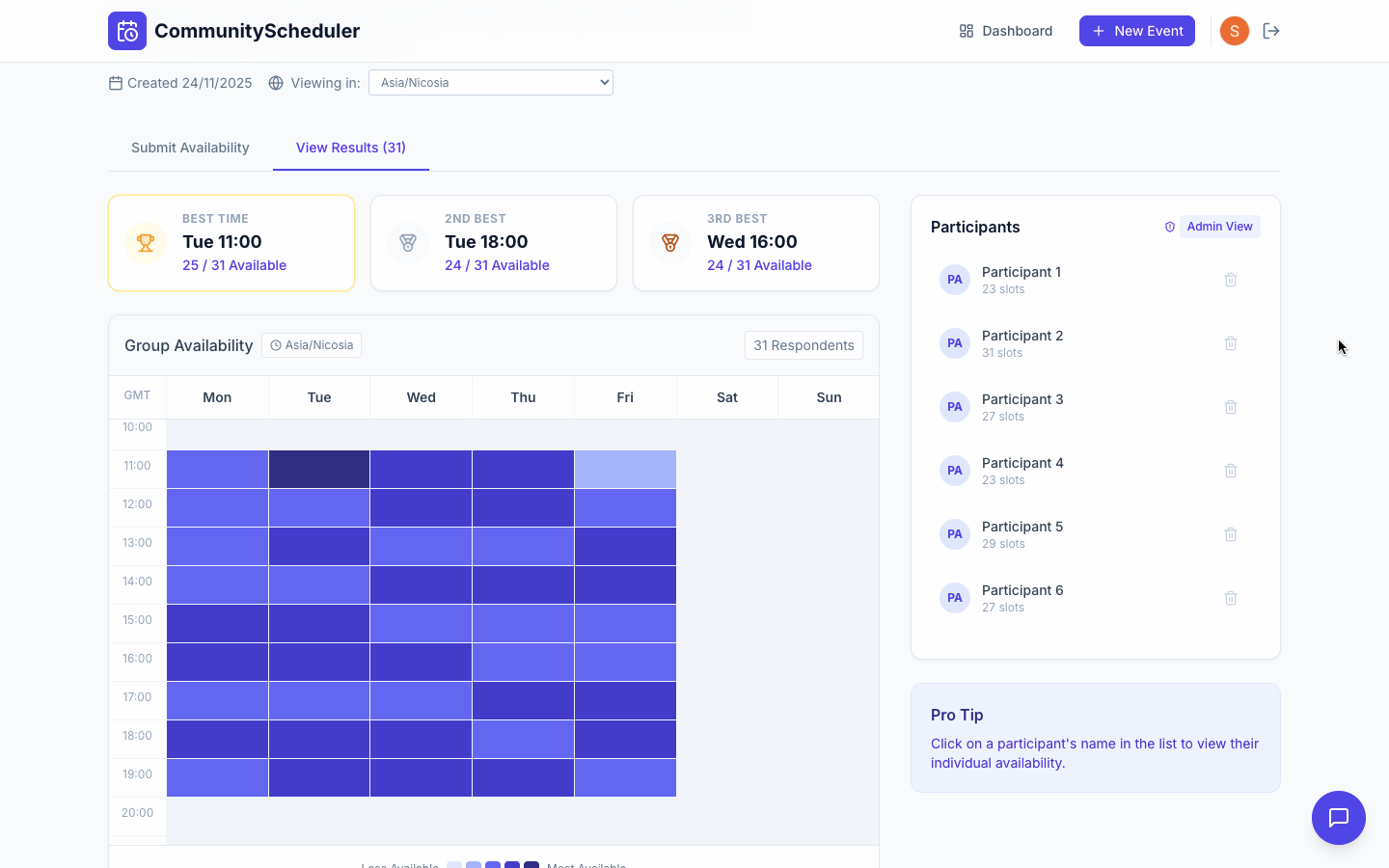 Community Scheduler - Screenshot 3 showing product features and functionality