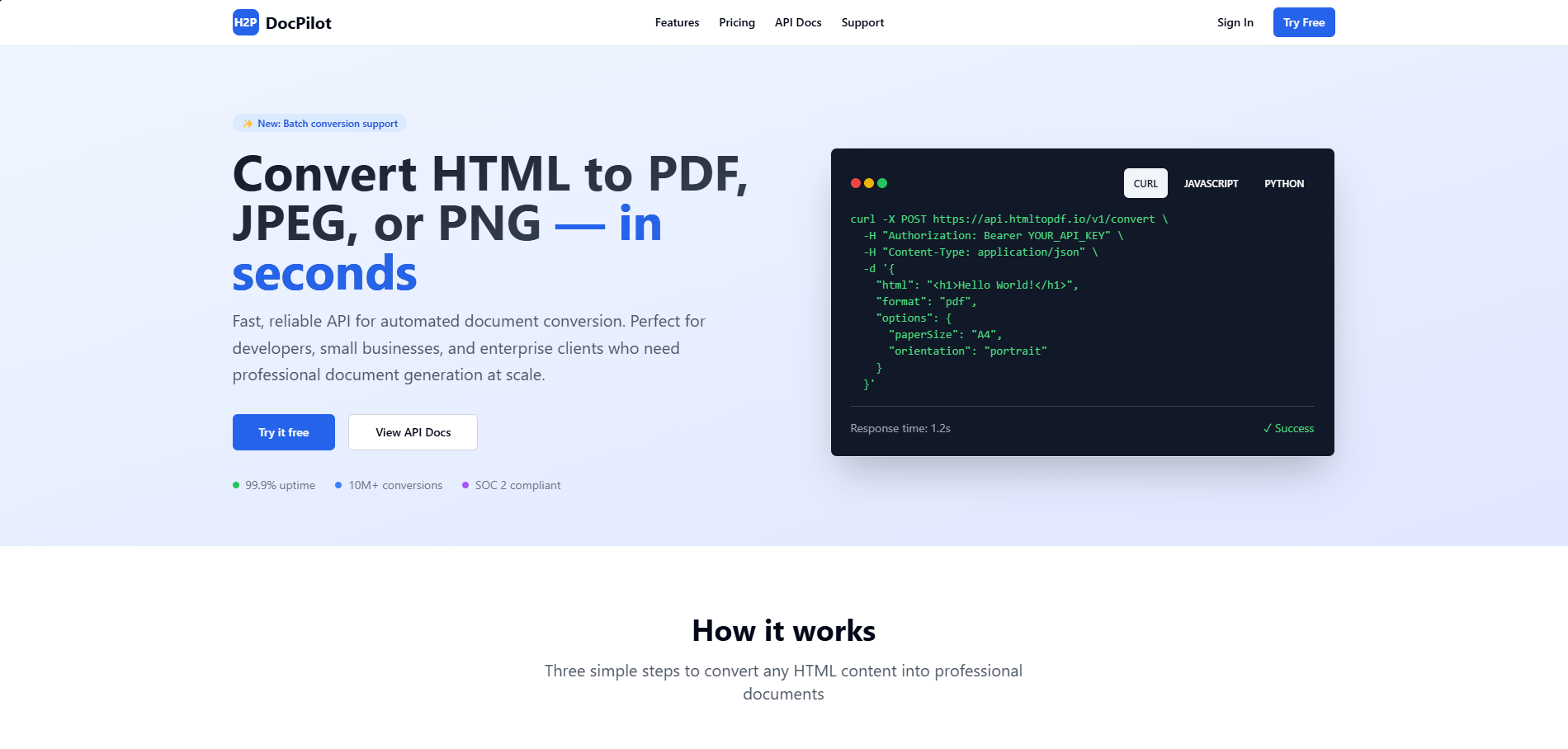 Docpilot - 당신의 HTML.우리 API.완벽한 PDF. 미디어 1