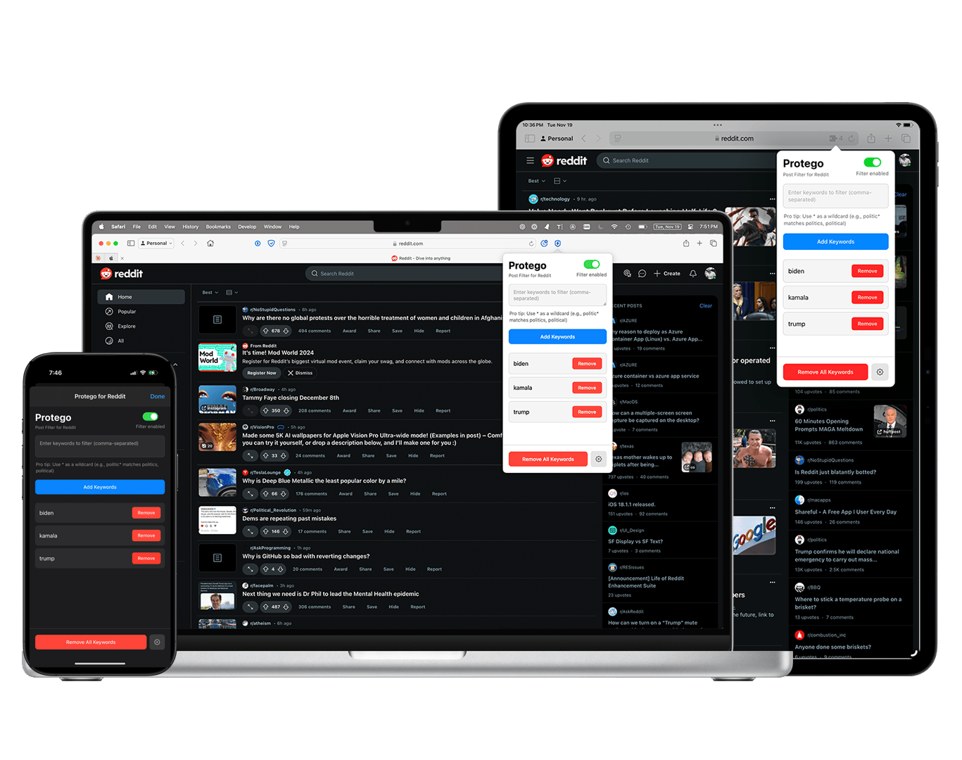 Protego für Reddit - Ein Schildchark für Ihren Reddit -Feed Medien 1