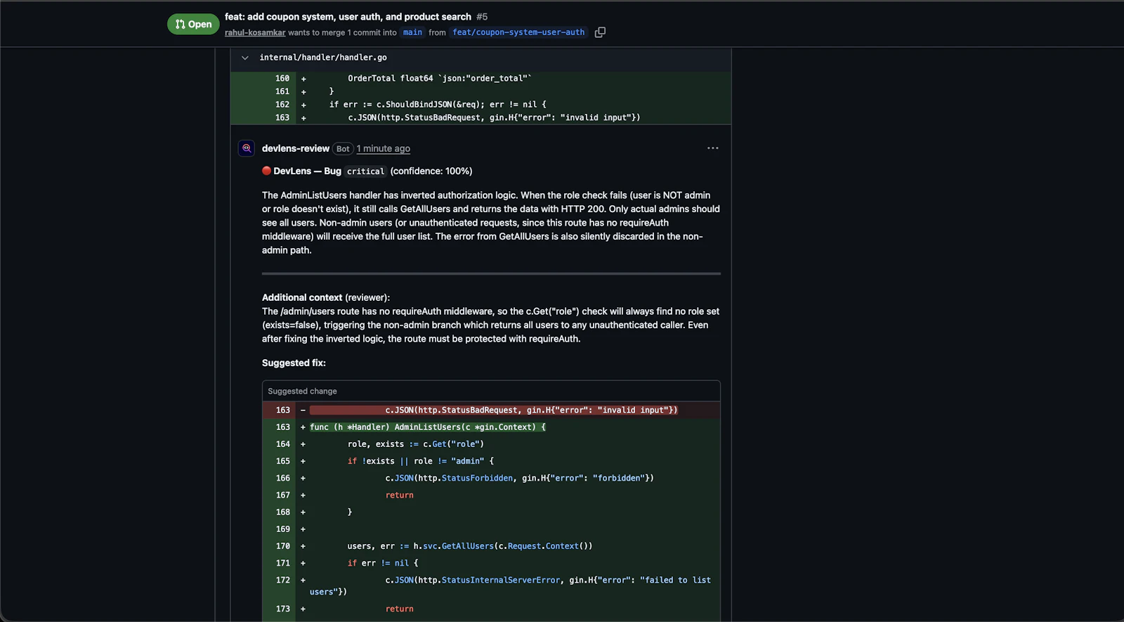 DevLens screenshot 4