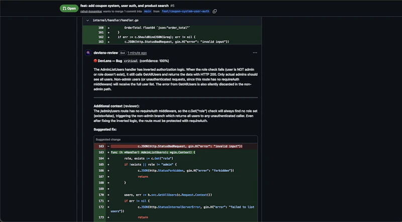 DevLens screenshot 4