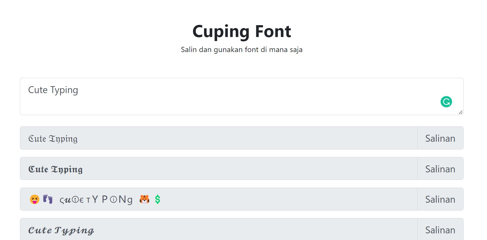 Cuping Font media 1