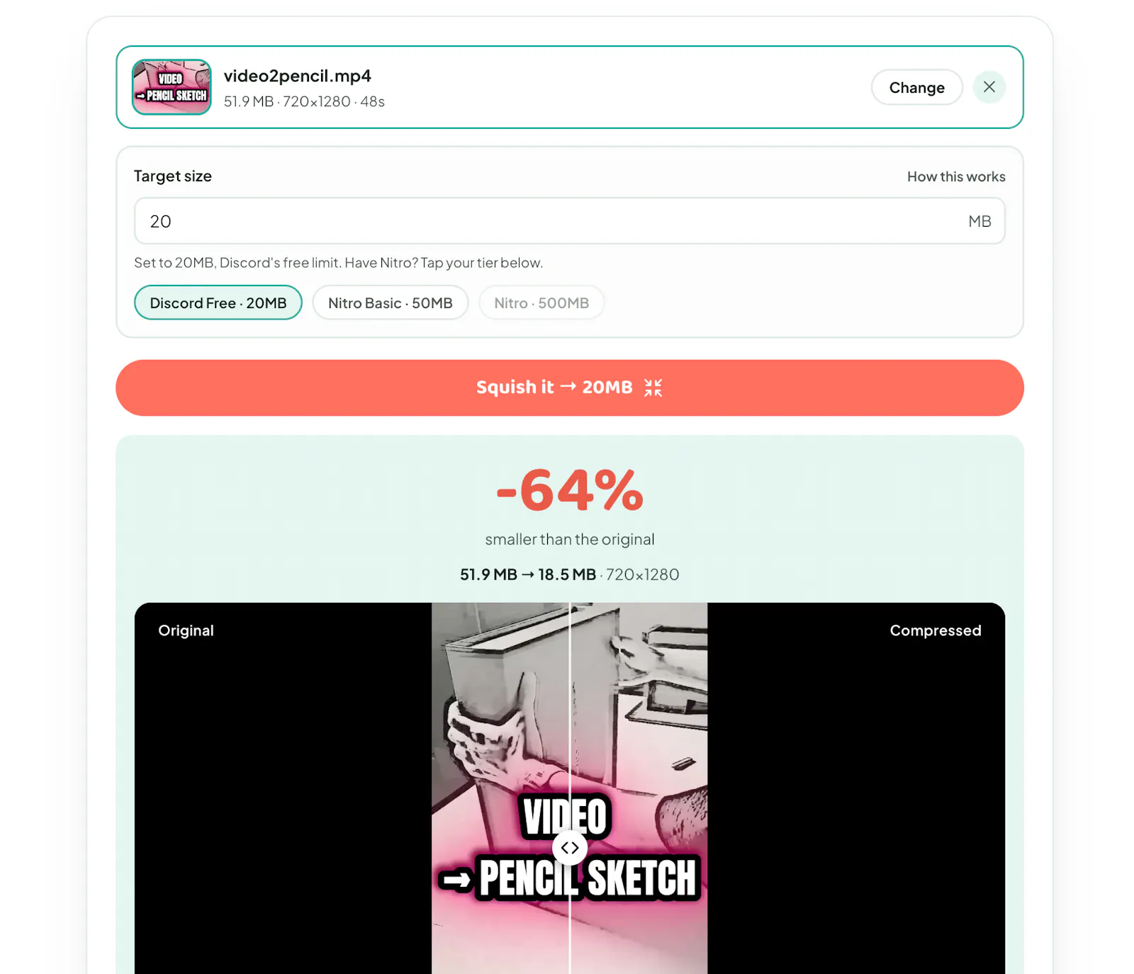 Discord Video Compressor by SquishyFile screenshot 2
