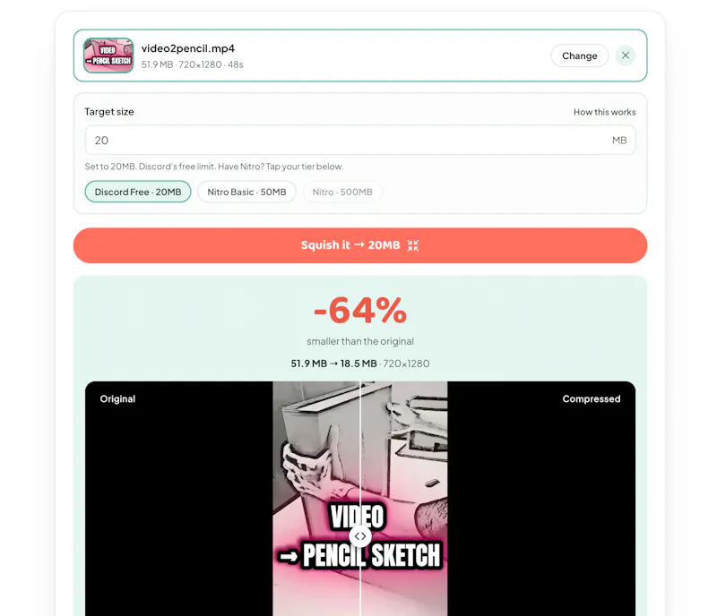 Discord Video Compressor by SquishyFile screenshot 2