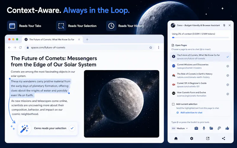 Ceres: On-Device AI Browser Assistant screenshot 4