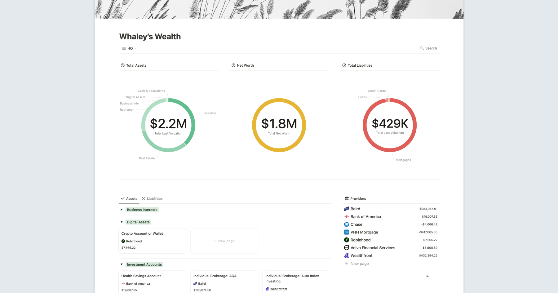 Tracker à valeur nette pour la notion et les GSheets media 3