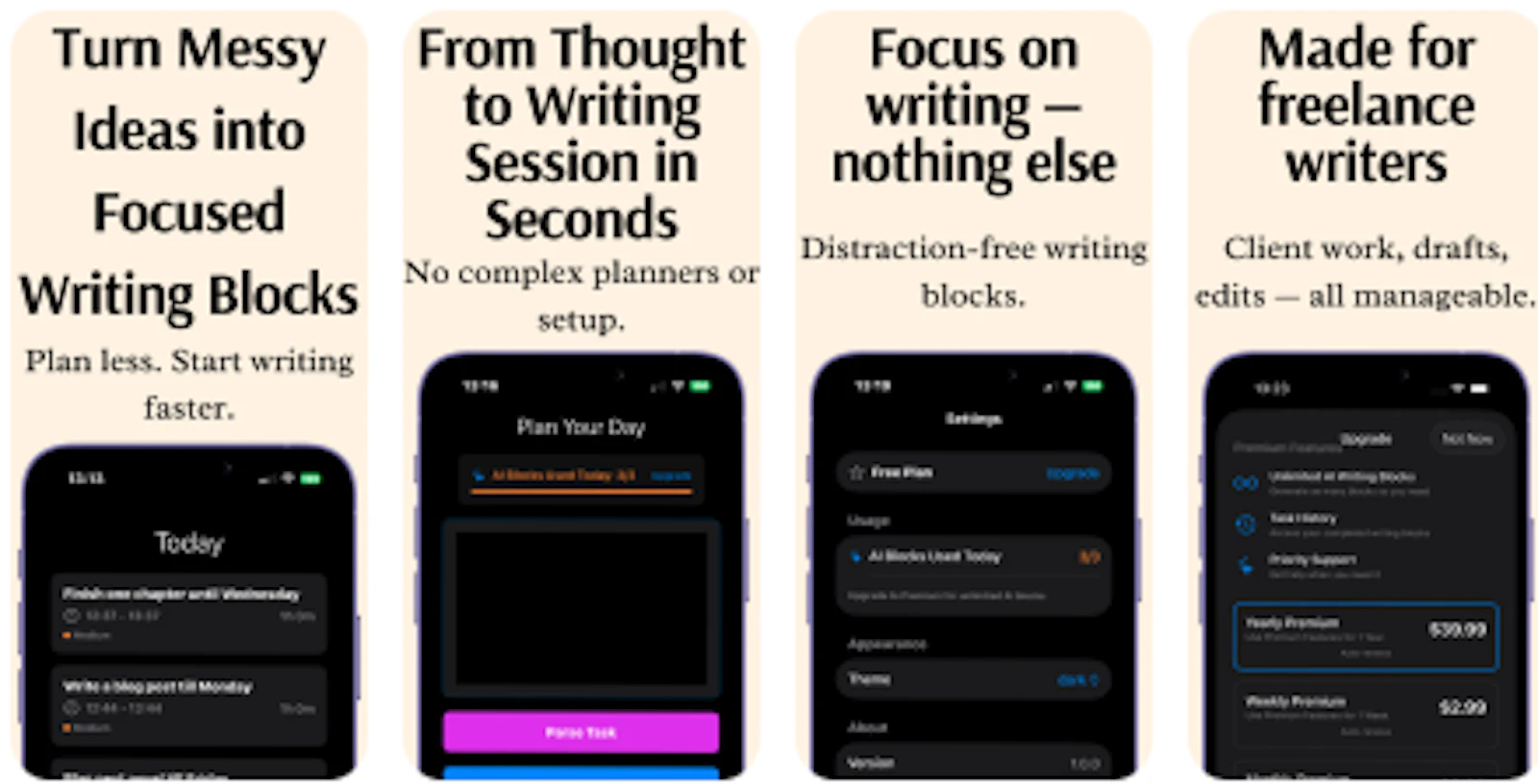 WriterBlocks-Plan Your Writing screenshot 1
