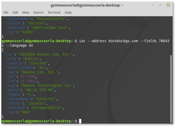 ip-api-cli gallery image