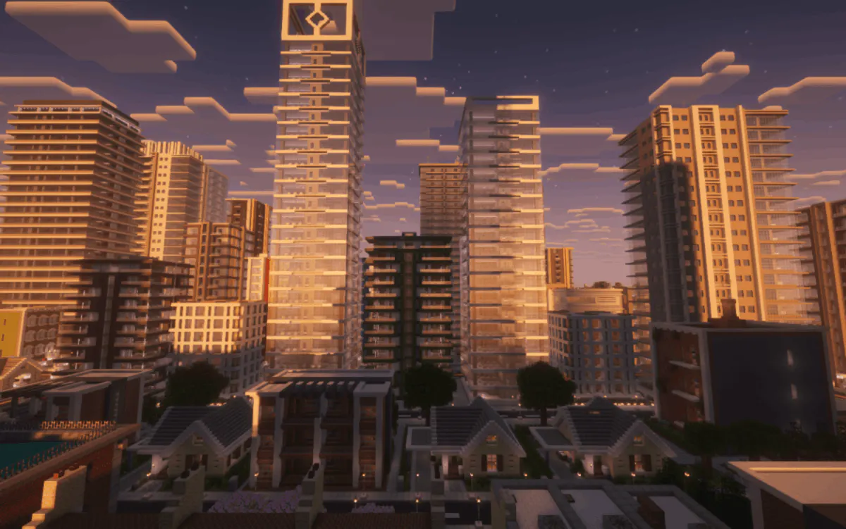 TheoTown Style Minecraft City Generator gallery image