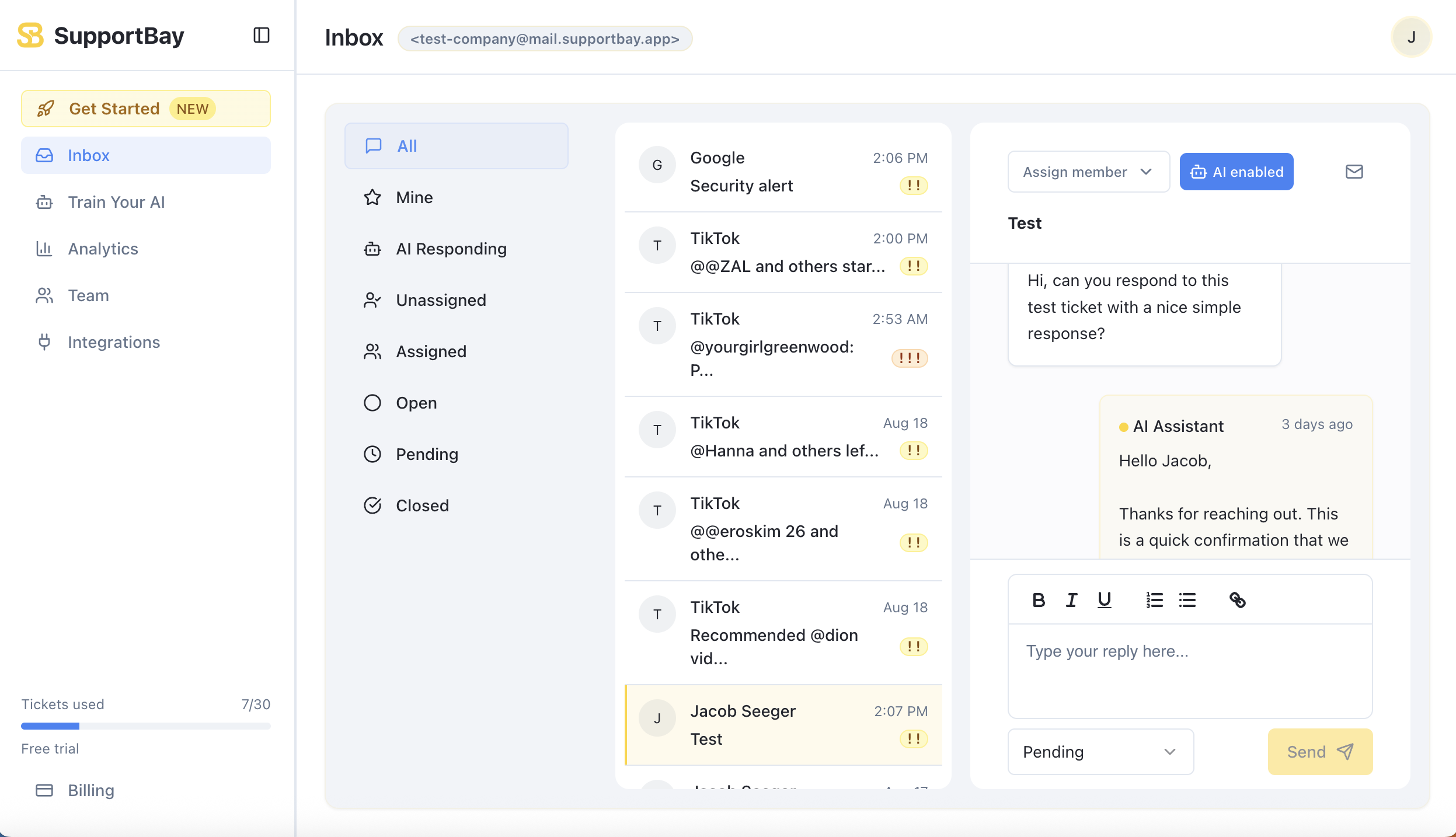 Média Supportbay - Transformez n'importe quelle bande Gmail en support client alimenté en IA 3