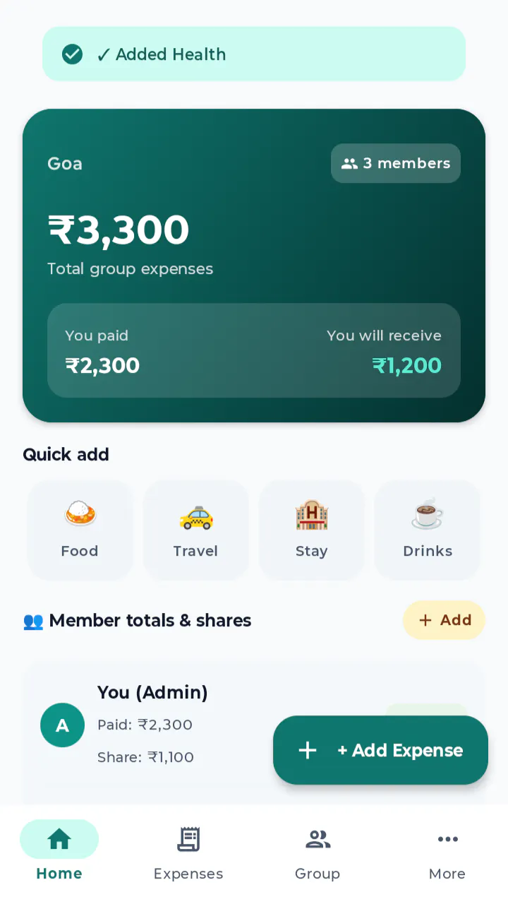 TripEx - Travel expense tracker App