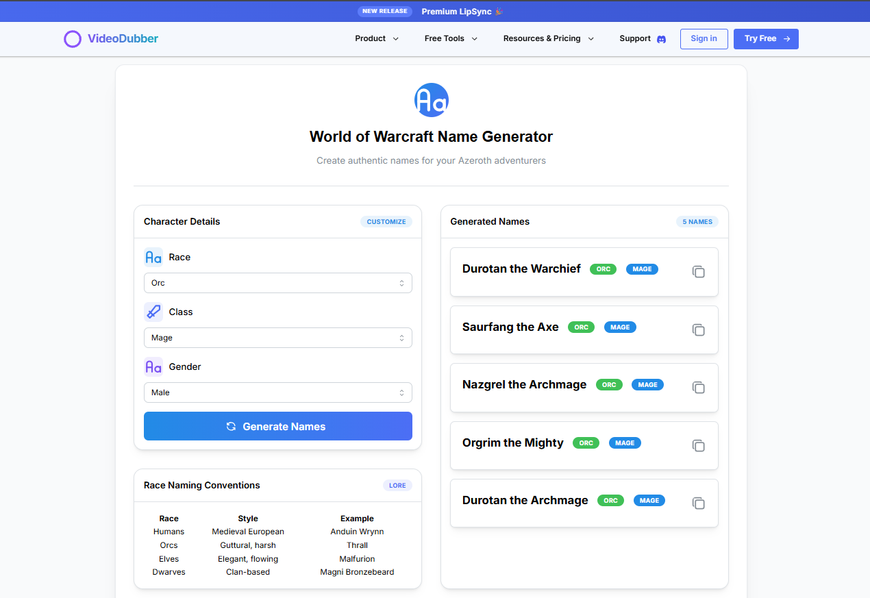 Lore-Friendly WoW Names - World of warcraft name generator media 2