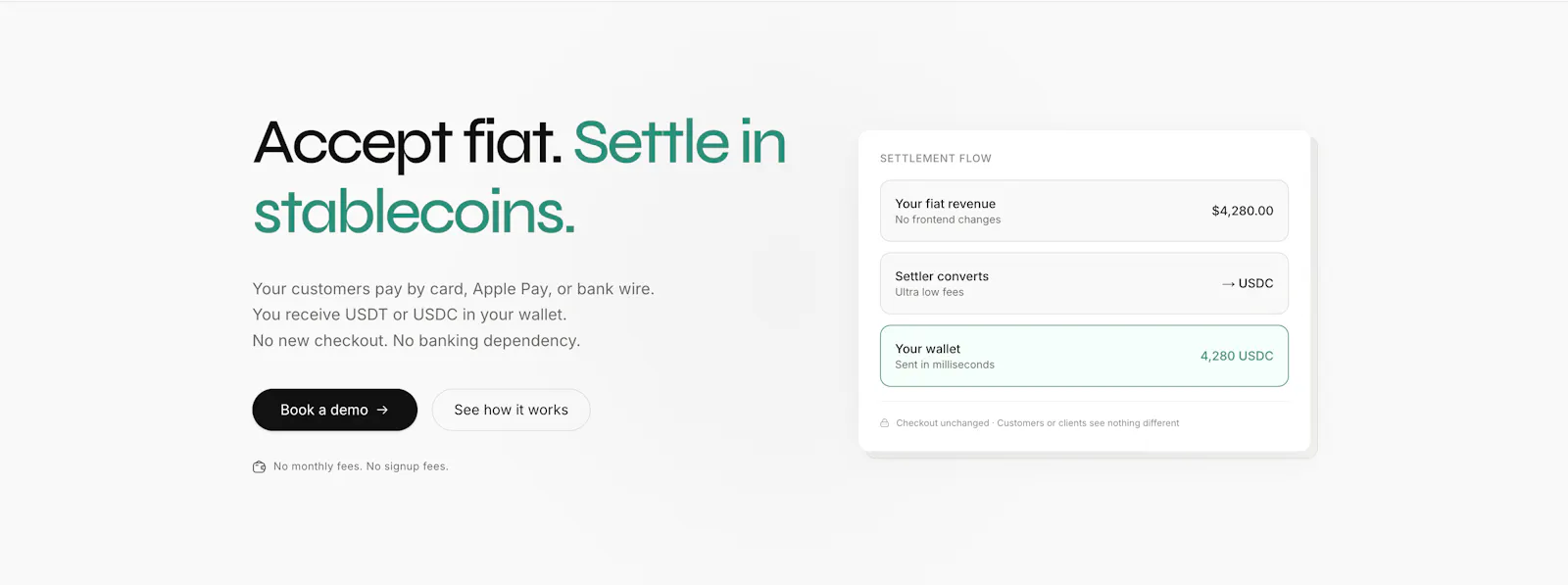 Settler — Accept fiat. Settle in USDT. screenshot 1