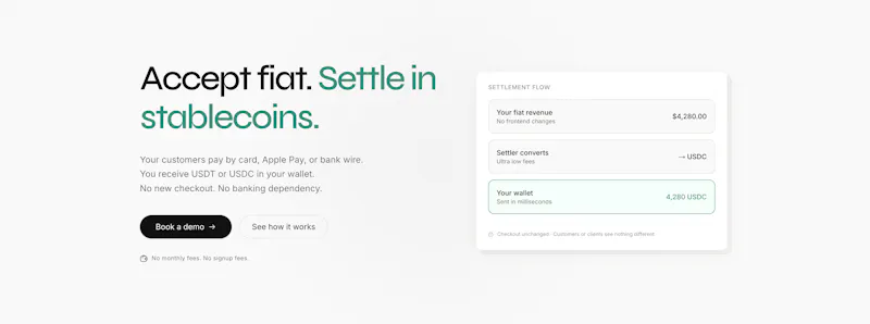 Settler — Accept fiat. Settle in USDT. screenshot 1
