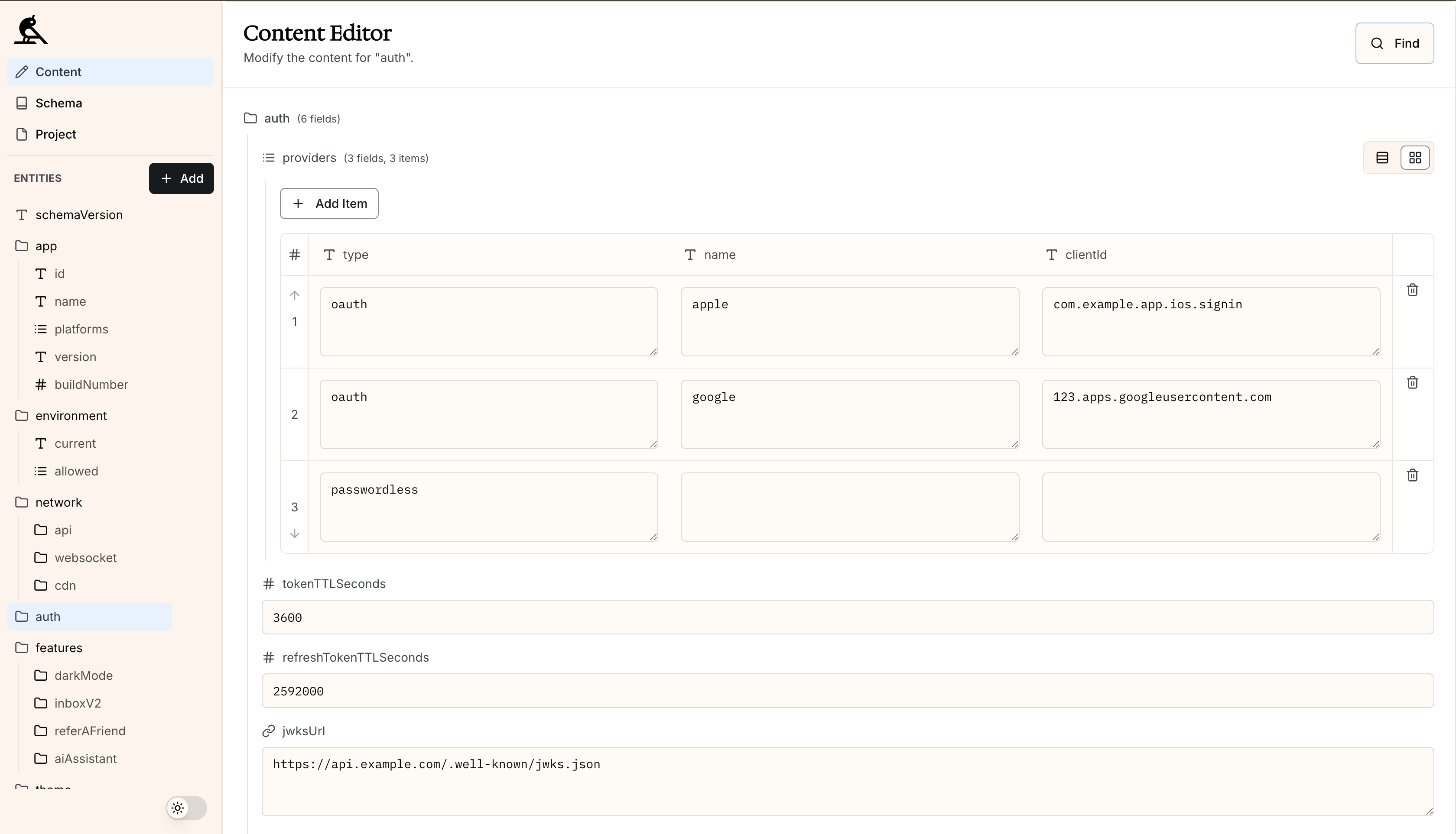 CMSJSON - Main screenshot showing features and interface