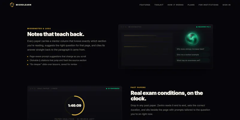 MicroLearn screenshot 2