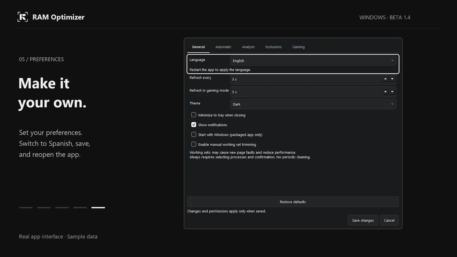RAM Optimizer screenshot 1