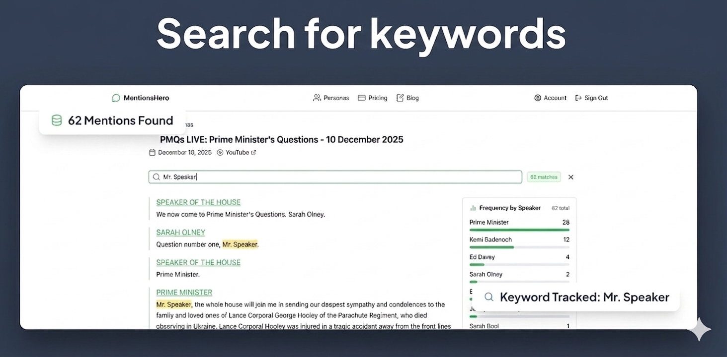 MentionsHero - Main product screenshot demonstrating key features and user interface