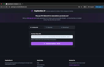 CaptionGen AI — No Logins, $0.99 gallery image