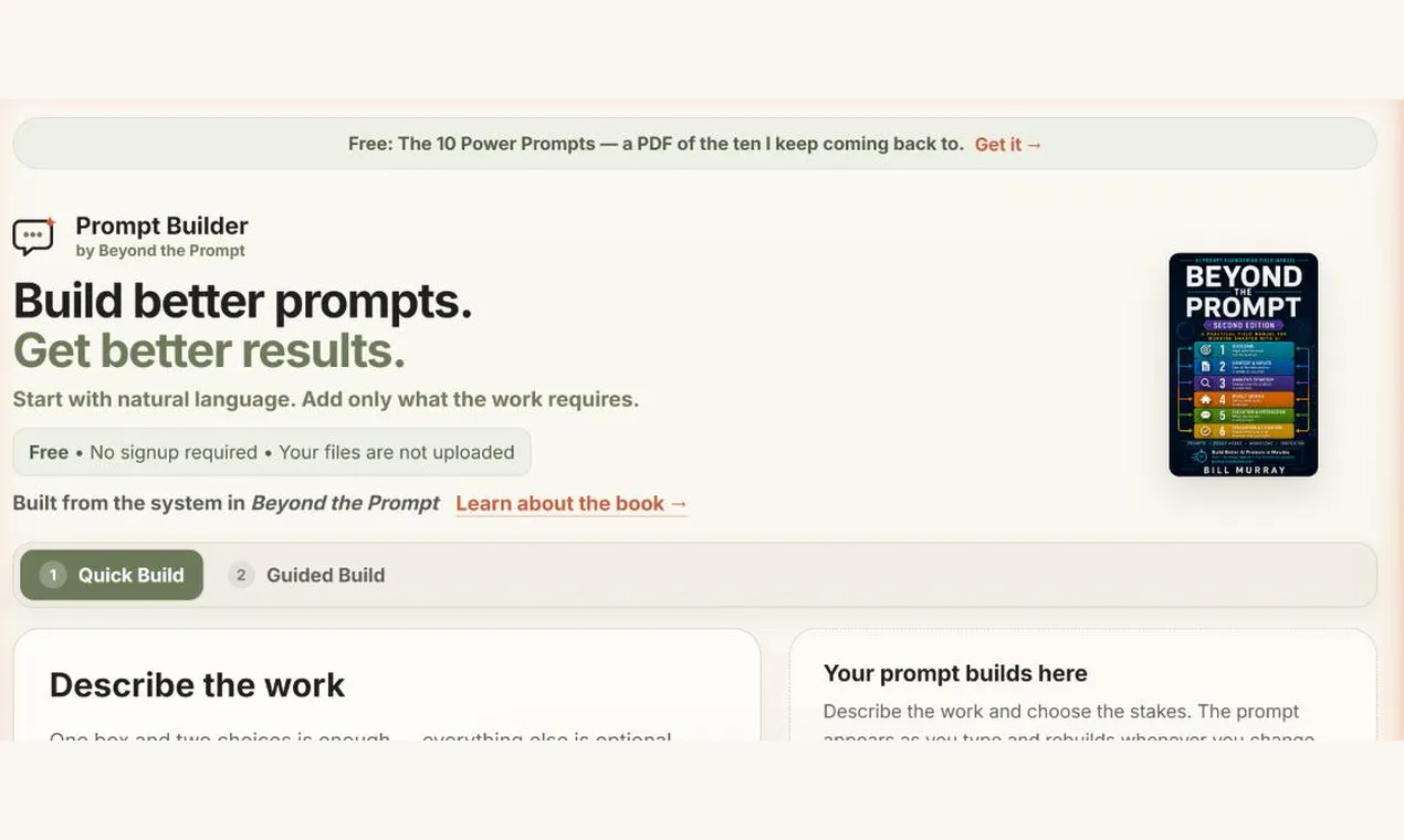 Prompt Builder by Beyond the Prompt gallery image