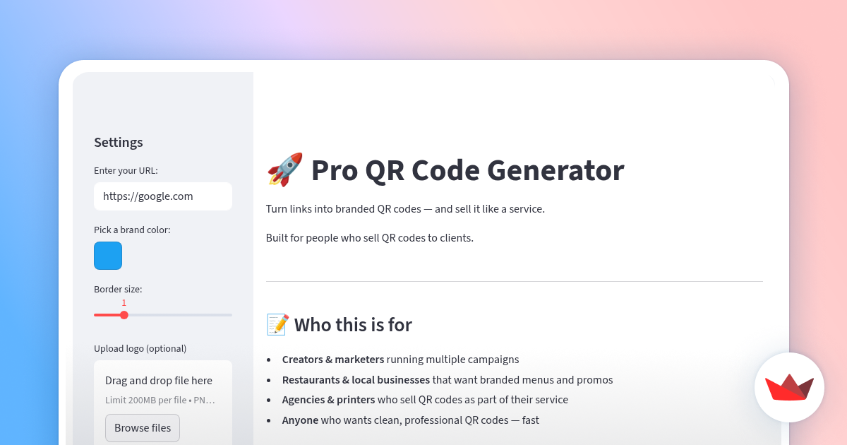 Pro QR Code Generator gallery image