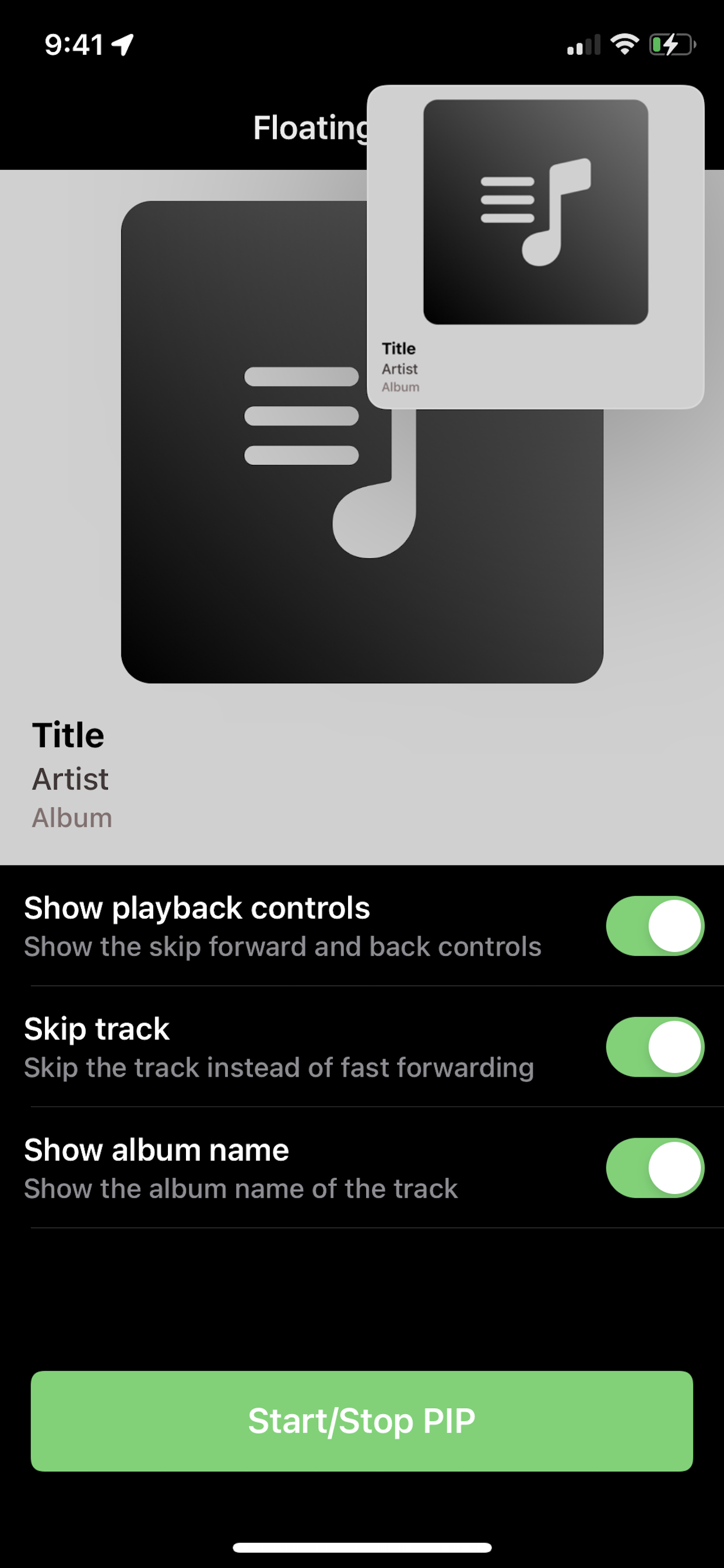 FloatingPlayer: Spotify & Apple Music gallery image