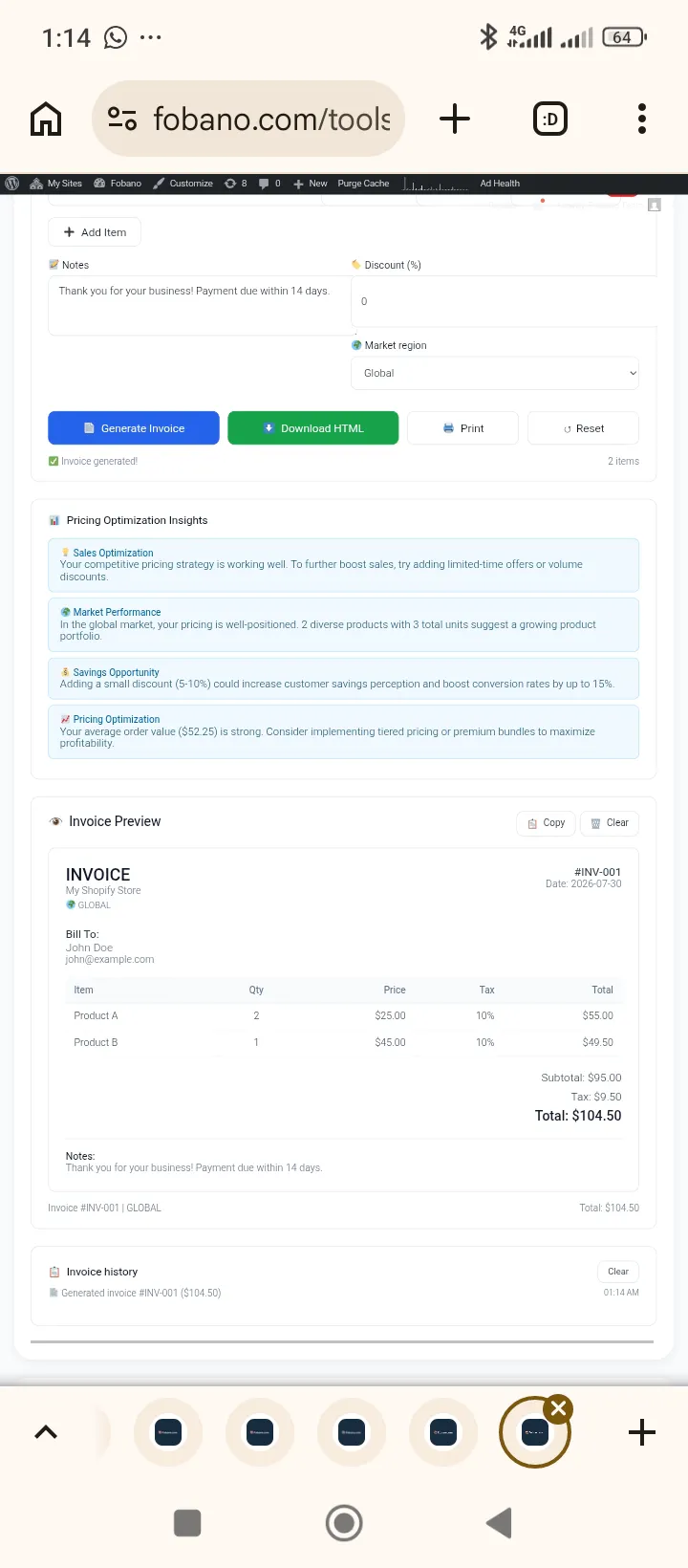 Premium Invoice Generator for Shopify gallery image