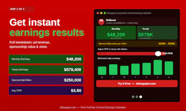 YouTube Channel Earnings Calculator gallery image