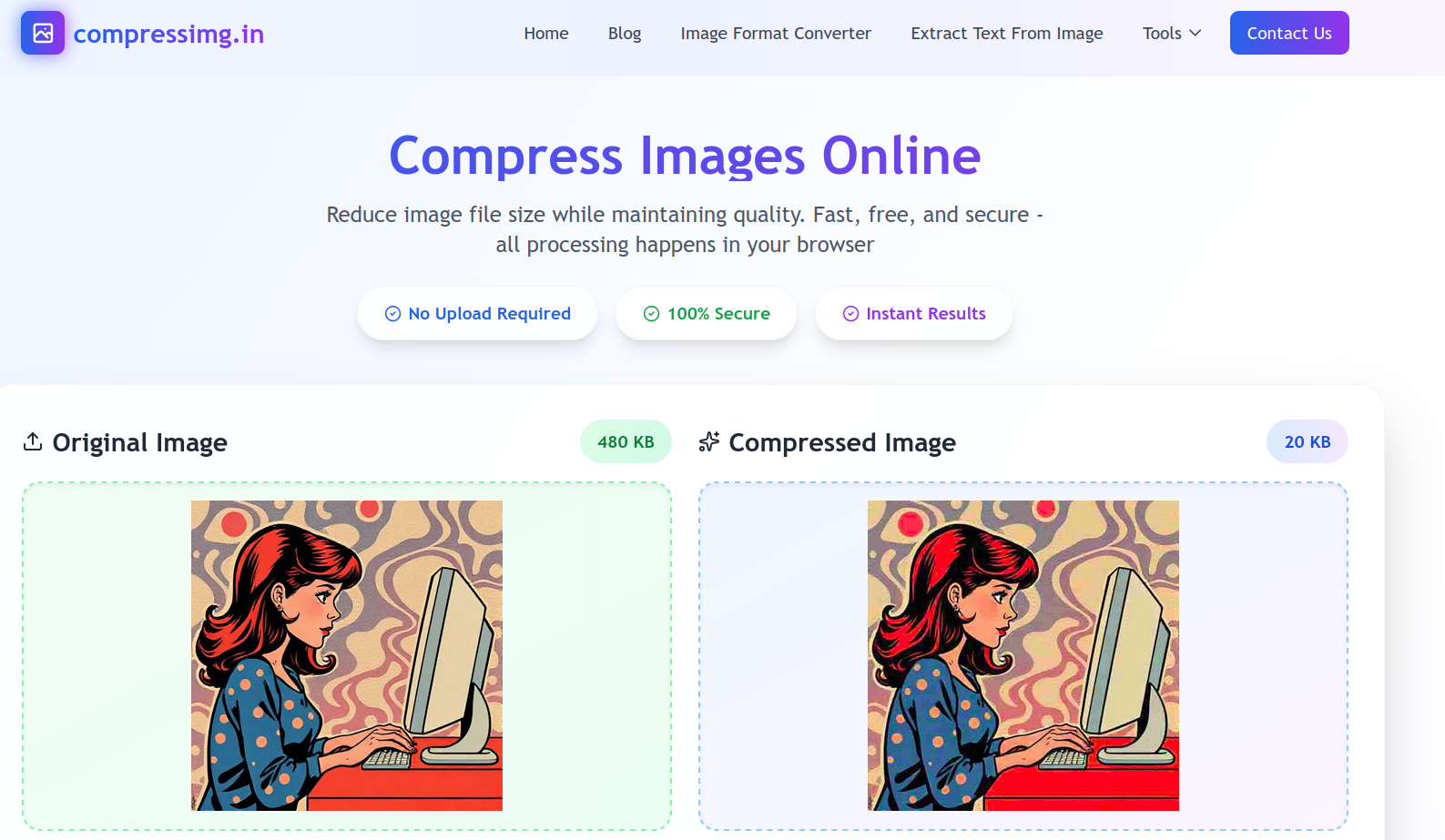 CompressImg - Free Image Compressor