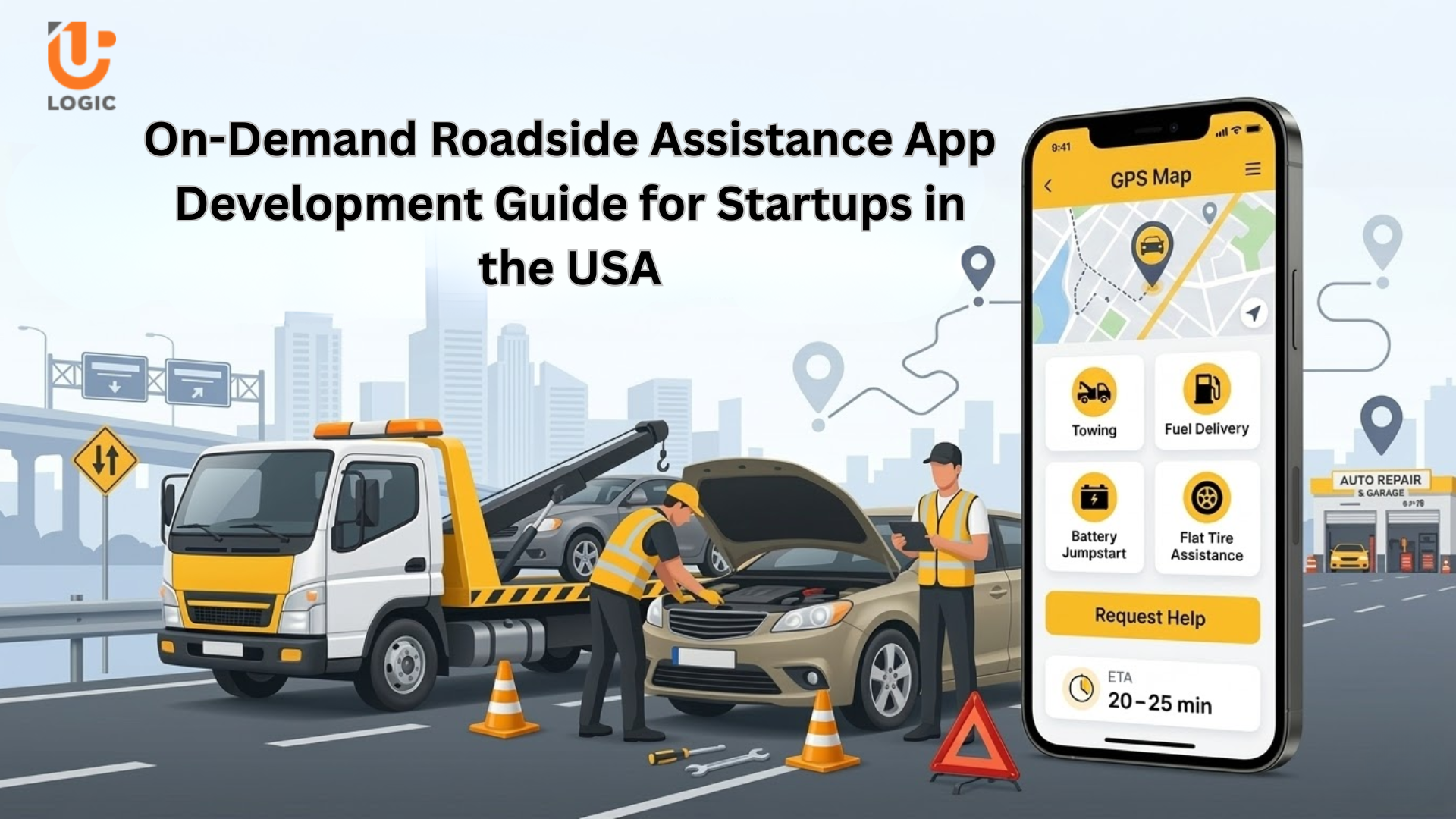 On-Demand Roadside Assistance App  - Main product screenshot demonstrating key features and user interface