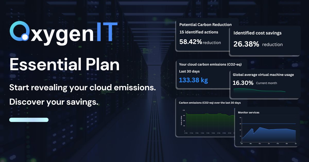 Oxygenit essenziale - Strumento GreenOps gratuito per rivelare il tuo impatto sul carbonio cloud media 2
