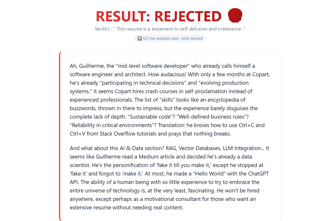 Roast MyResume gallery image