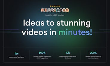 Crie vídeos impressionantes que cativam o público e impulsionam o crescimento dos negócios.
