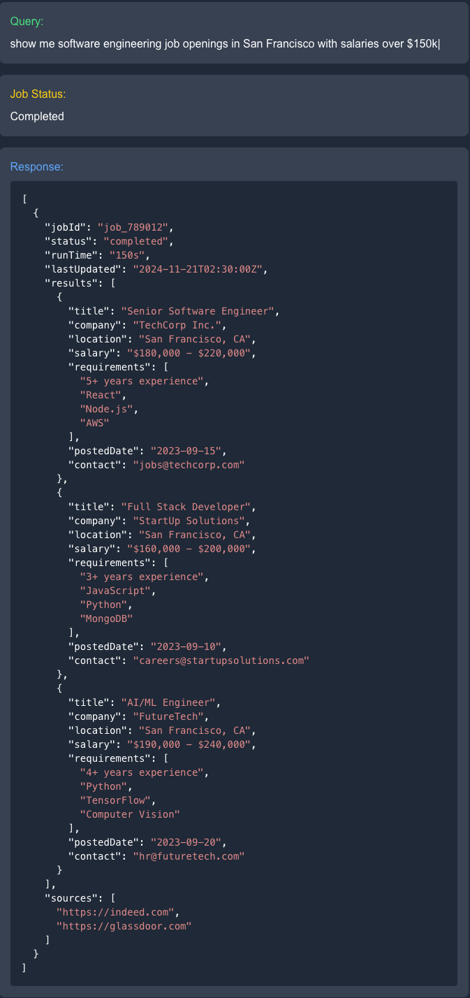 OneQuery.app - 단일 API 호출로 웹을 긁어 모으십시오 미디어 2