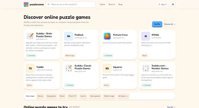 Puzzler Zone screenshot 1