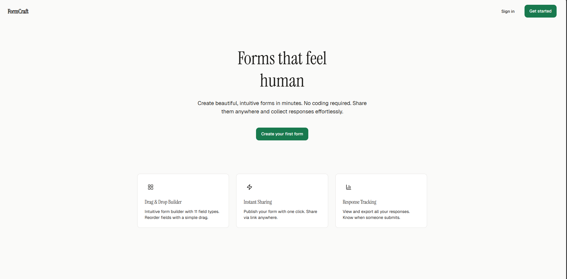 FormCraft - Screenshot 2 showing product features and functionality