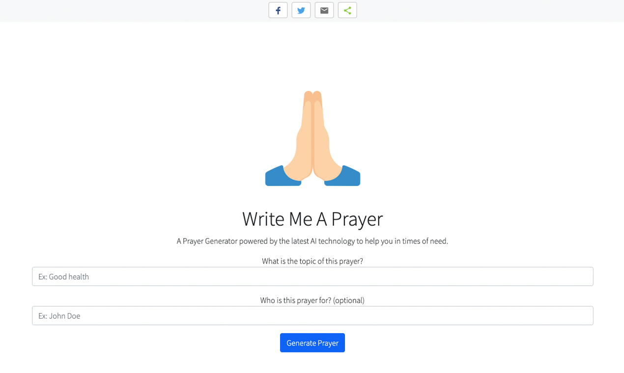 Write Me A Prayer - AI Prayer Generator media 1