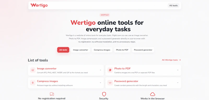 Wertigo tools screenshot 1