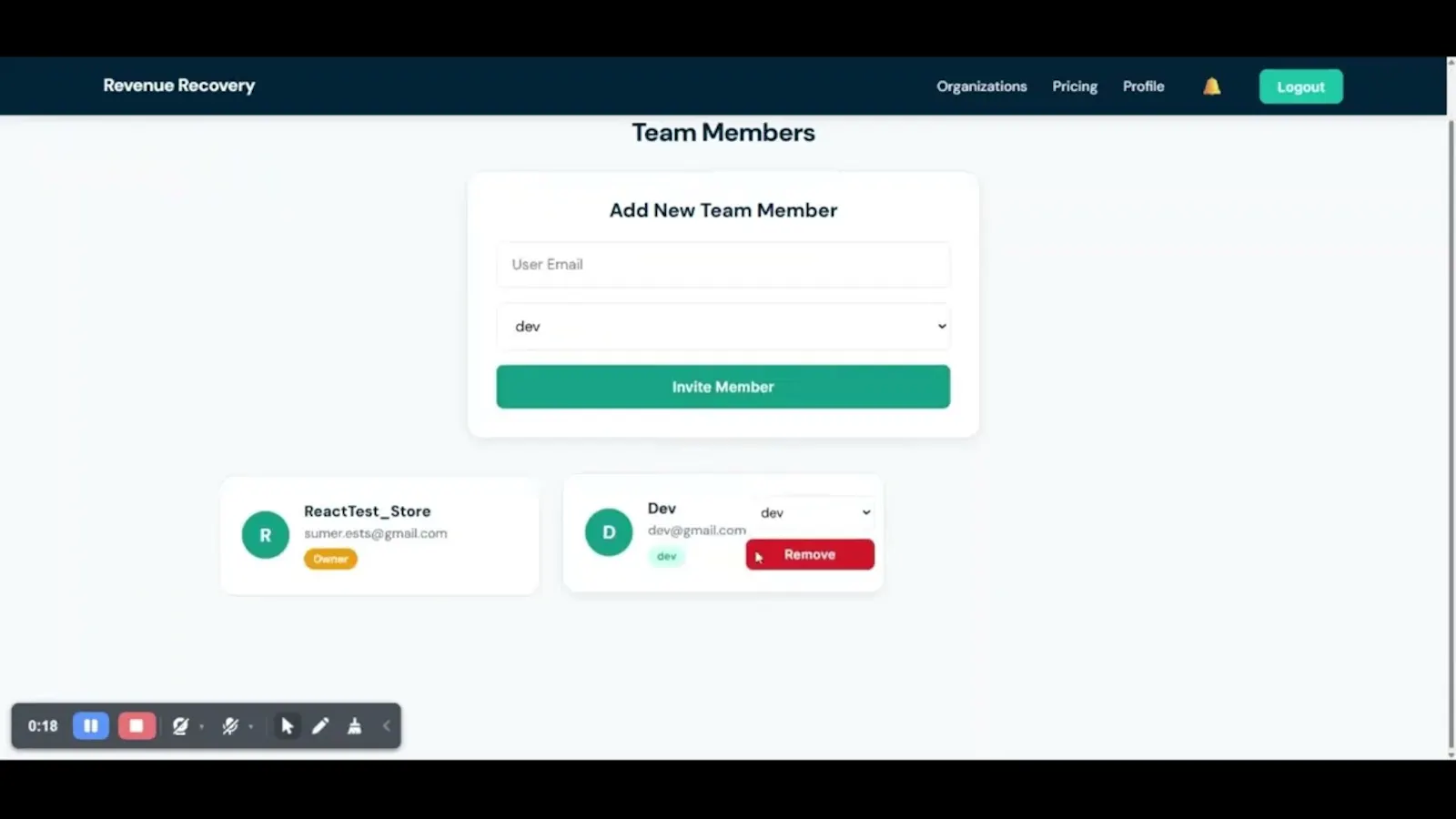 Revenue Recovery screenshot 1 (video preview)