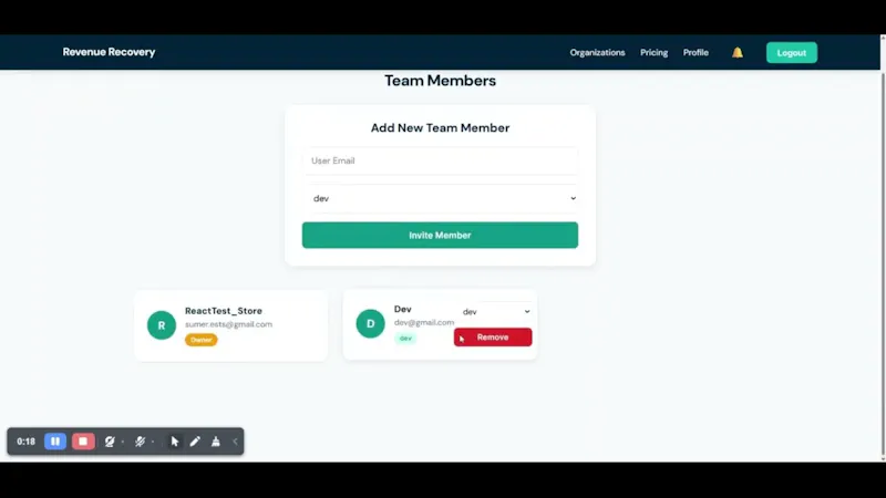 Revenue Recovery screenshot 1 (video preview)