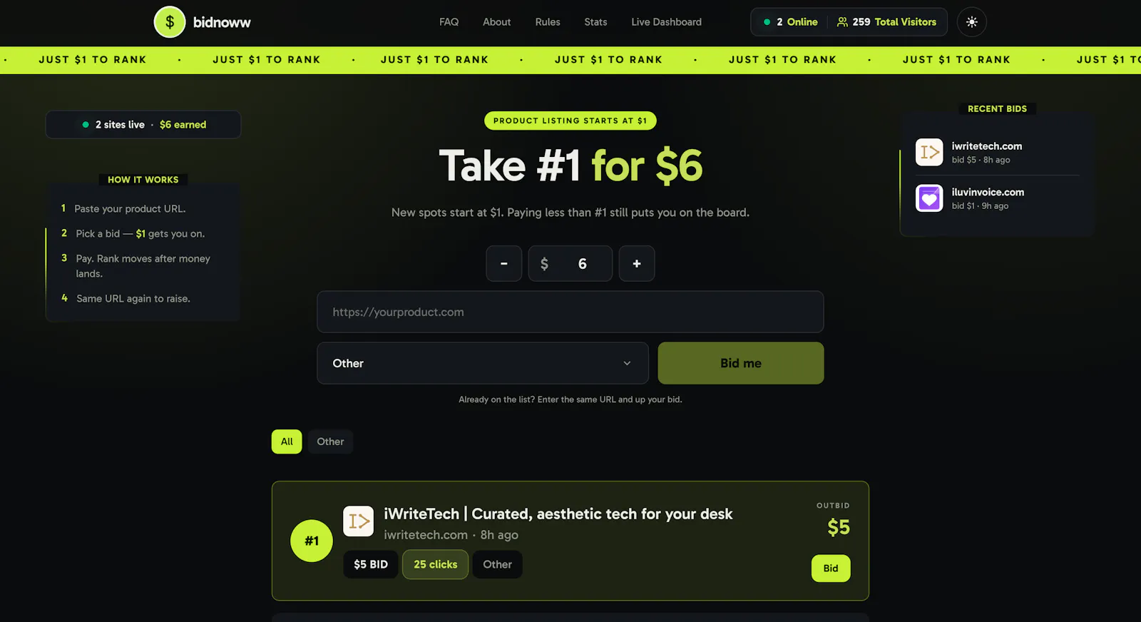 Bidnoww — The Leaderboard for Startups screenshot 2